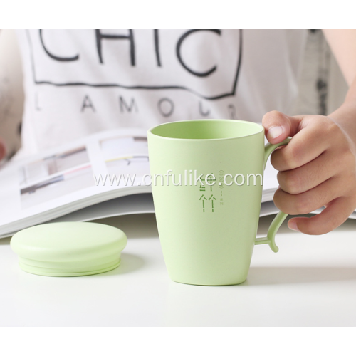 Reusable Bamboo Fiber Plastic Drinking Cup with Lids